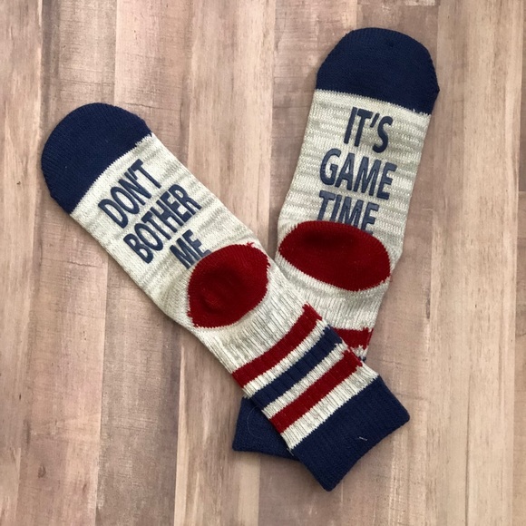 Accessories - 5/$25 Don’t bother me it’s game time. Funky socks